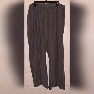 Women's Plus Size 20 Pretty Little Thing Ribbed‎ Flowy Wideleg Pullon Pants